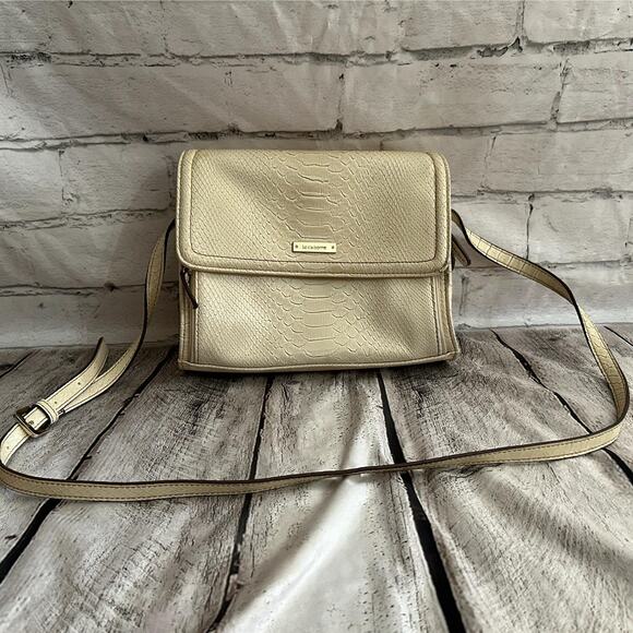 Liz Claiborne Beige Snake Skin Patterned Crossbody Bag - Picture 1 of 6